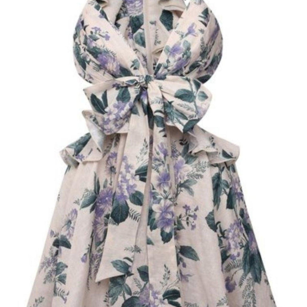 zimmermann cassia midi dress Sold at Auction: ZIMMERMANN Cassia wrap tie linen midi dress in brown, Size  2