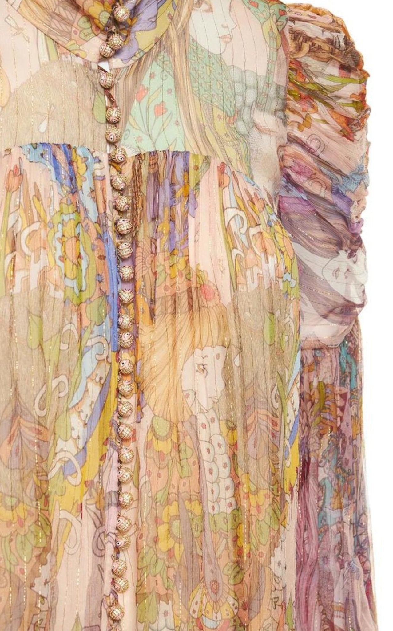 Zimmermann Kaleidoscope Silk & Lurex Shirt - Runway Catalog