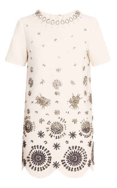 Crystal Medallion Shift Dress