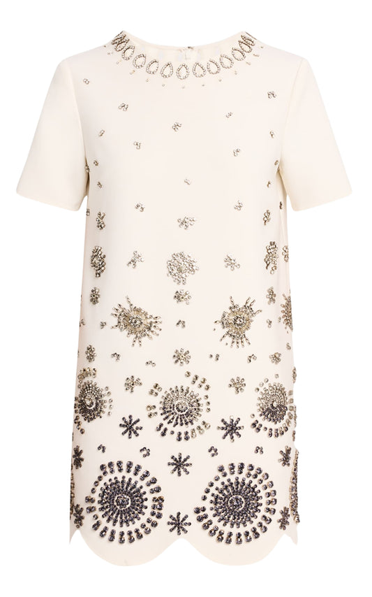Crystal Medallion Shift Dress