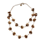 BCBGMAXAZRIA rose gold floral charm necklace