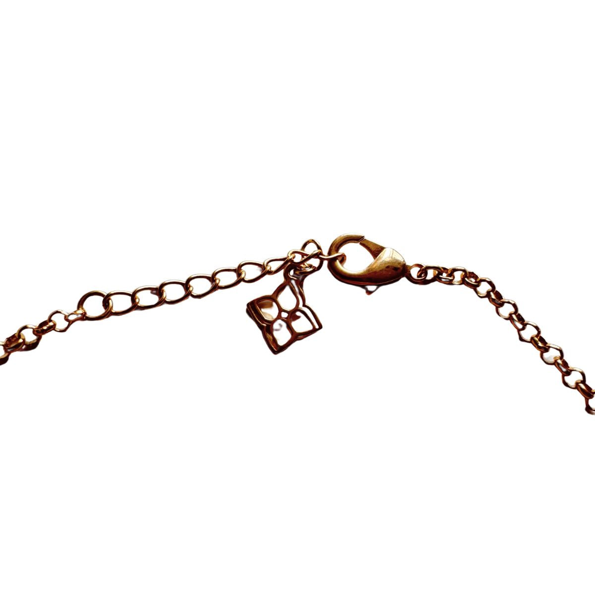 BCBGMAXAZRIA rose gold floral charm necklace