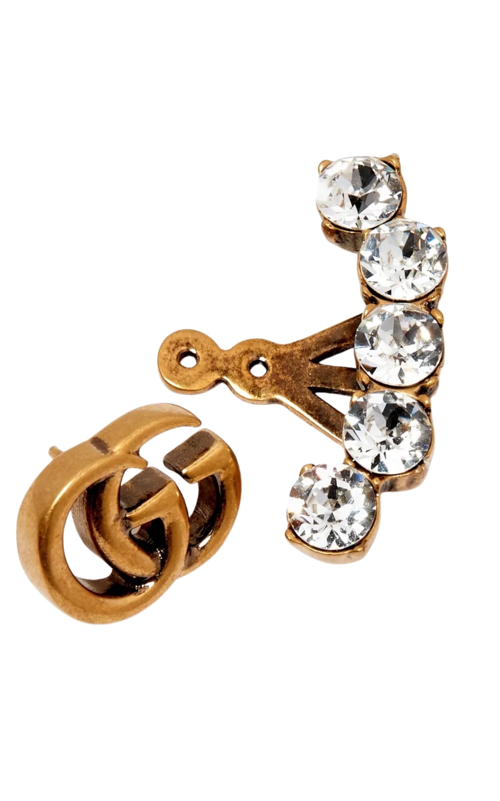 Gucci Crystal Double G Single Earring