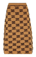 Gucci GG Logo Jacquard Wool Bouclé Midi Skirt
