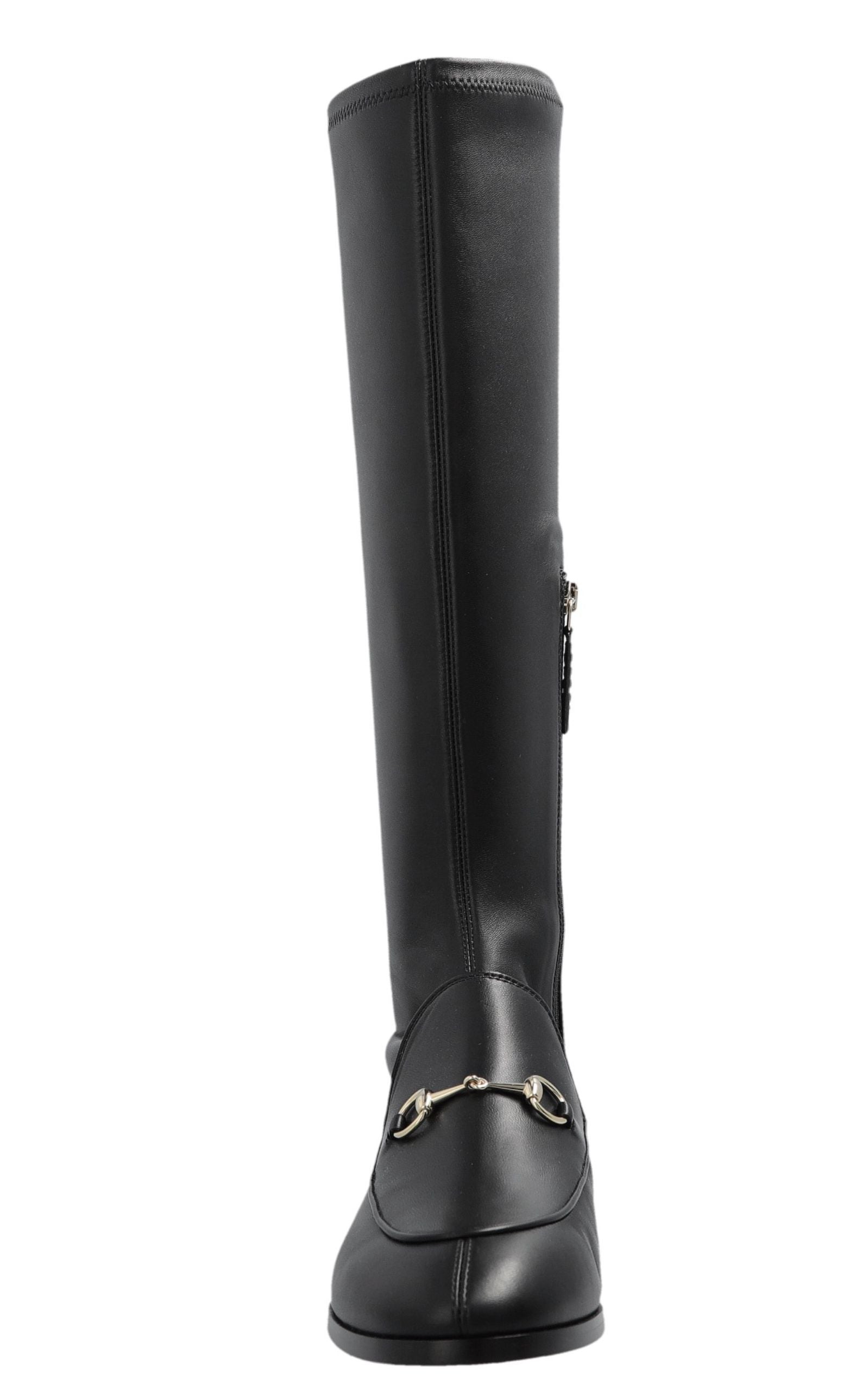Gucci Jordaan Black Leather Knee-High Boots