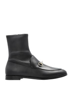 Gucci Jordaan black leather ankle boots with horsebit-inspired hardware