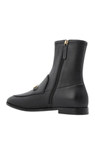 Gucci Jordaan black leather ankle boots with horsebit-inspired hardware