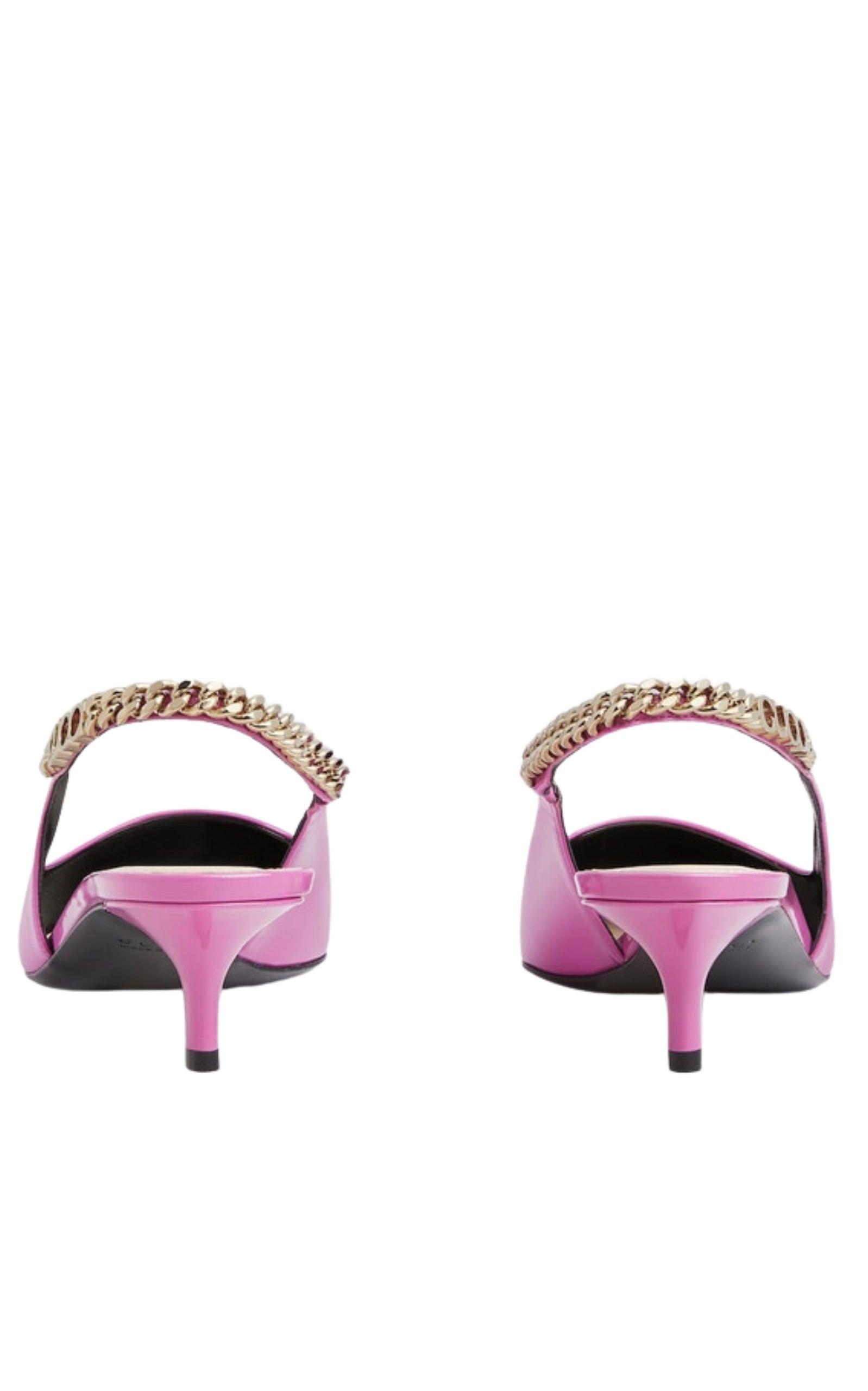 Gucci Signoria Patent Leather Slingback Pumps in pink
