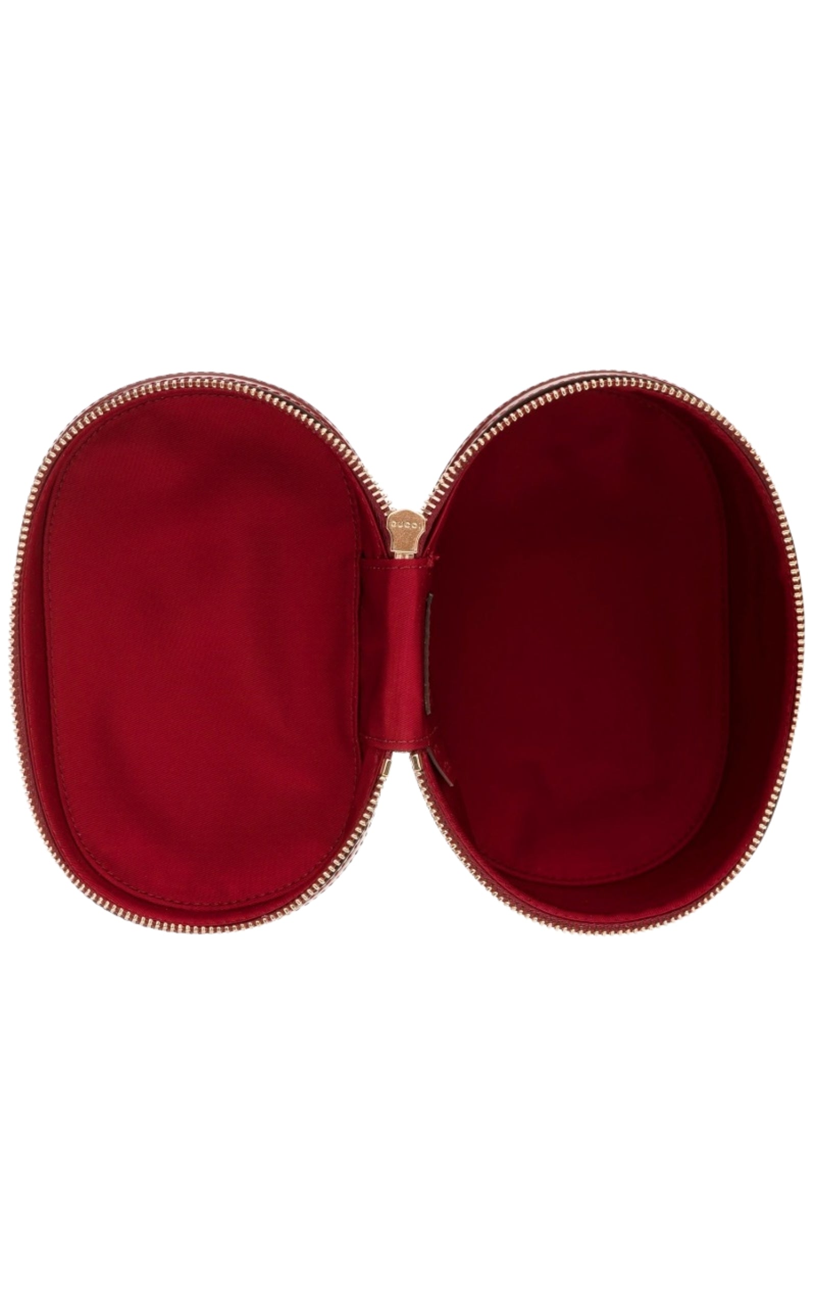 Gucci burgundy glossy leather bucket bag with bamboo-inspired top handle
