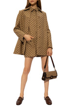 Gucci camel and ebony Original GG canvas jumpsuit with gold Horsebit pocket details