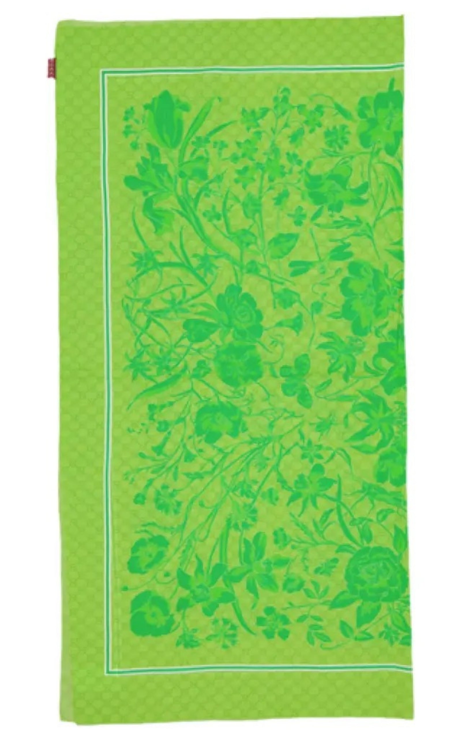 Gucci green GG Supreme floral print silk scarf carré