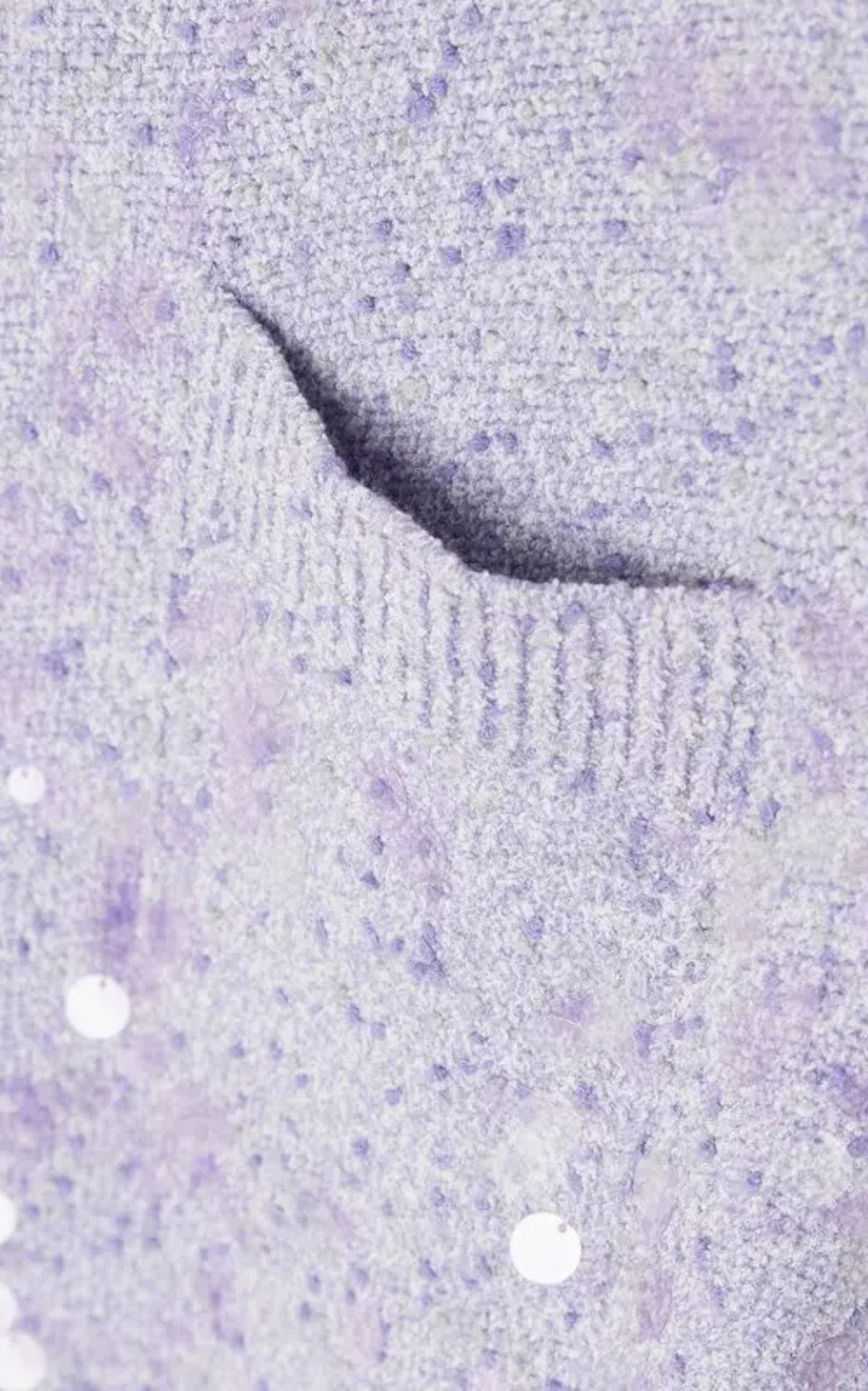 Gucci purple embroidered sequin polo midi dress with long sleeves and button fastening