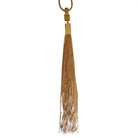 May Moma gold-tone tassel pendant necklace with geometric charm