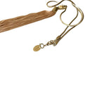 May Moma gold-tone tassel pendant necklace with geometric charm