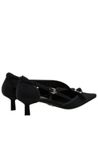 Prada Pointed Slingback Black Kitten Heel Pumps