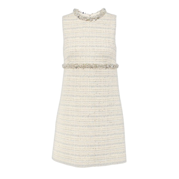 Valentino Crystal-Trim Sequinned Tweed Mini Dress – Runway Catalog