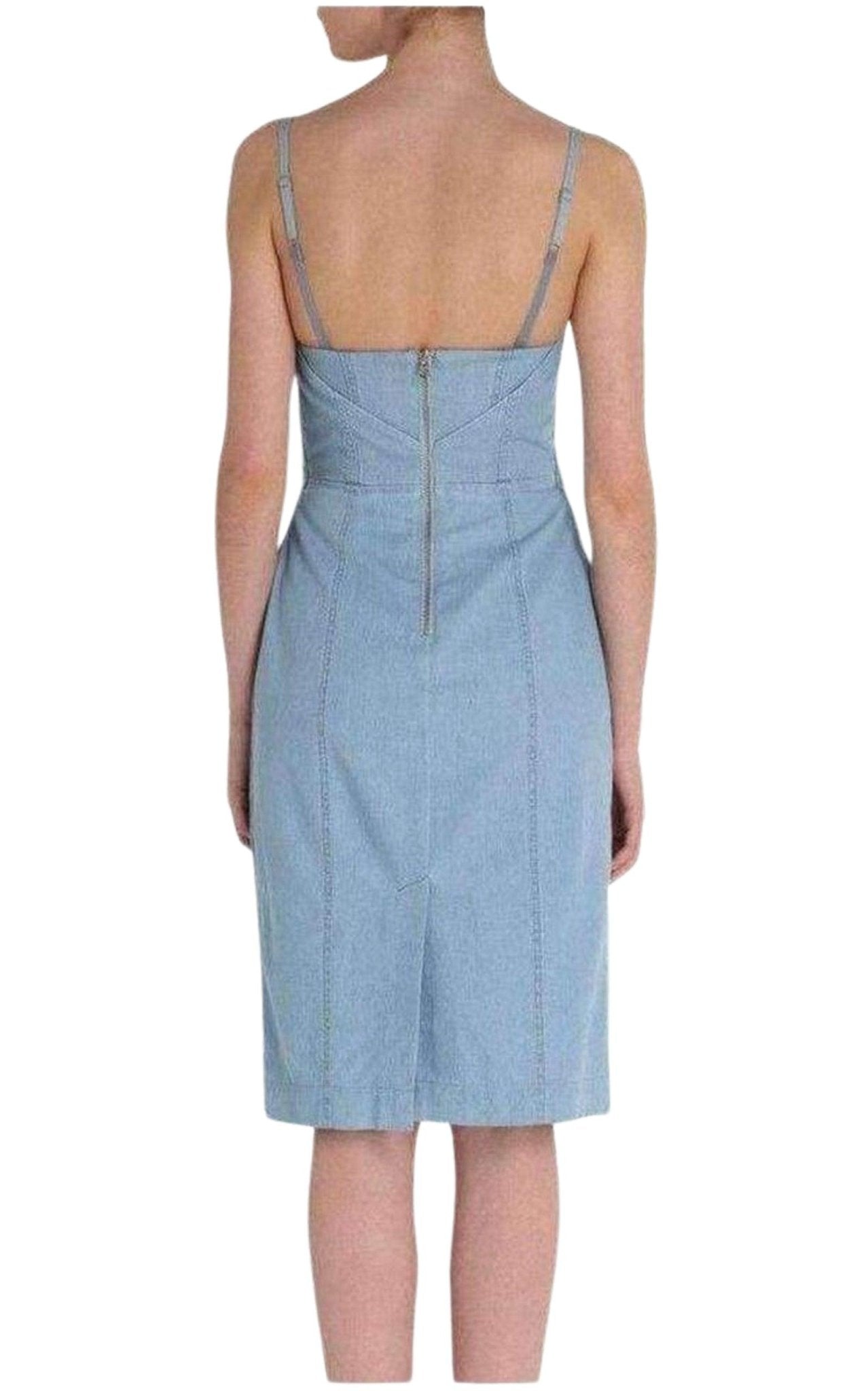 Acne Studios Blue Boned Light Weight Denim Dress - Runway Catalog