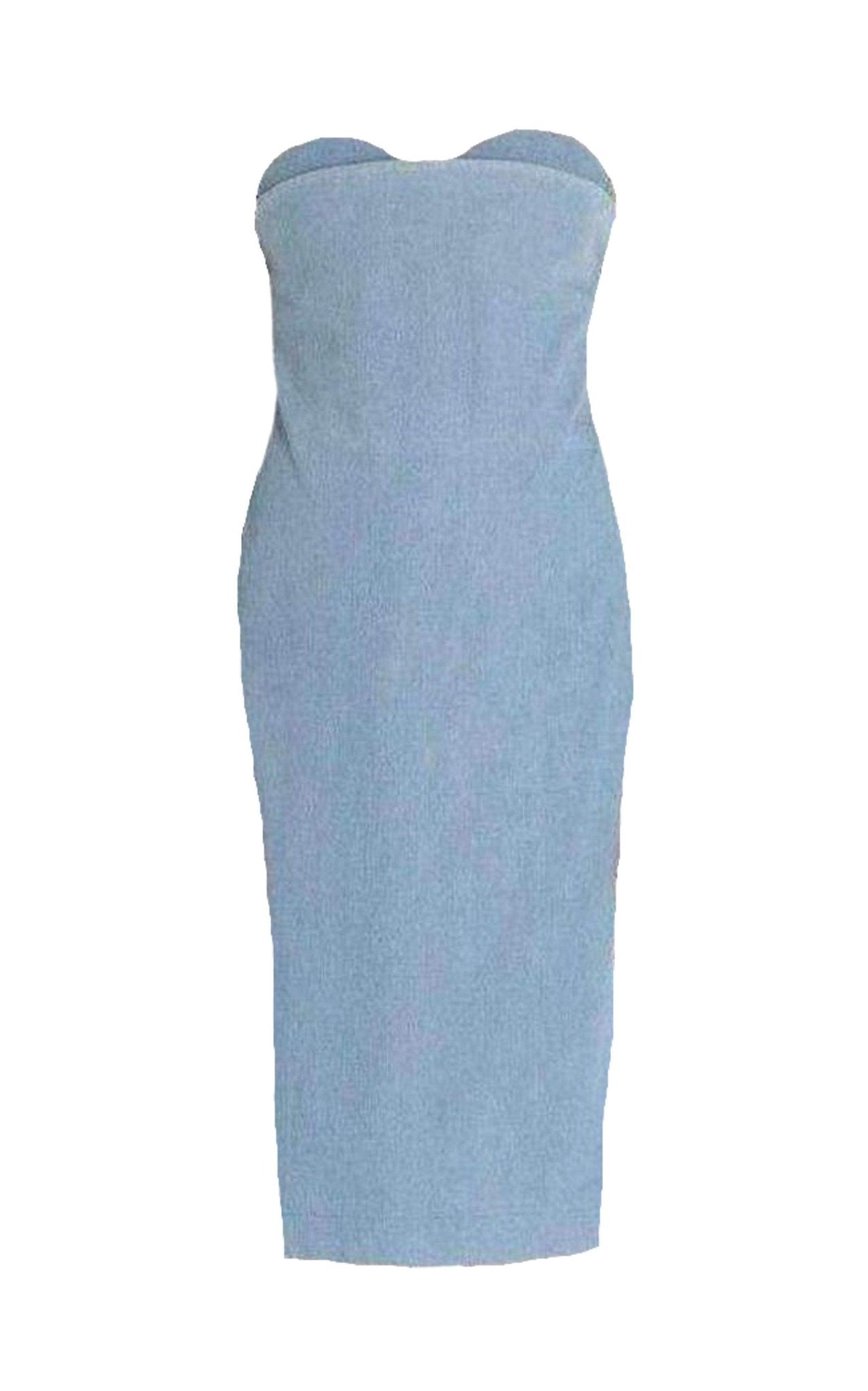 Acne Studios Blue Boned Light Weight Denim Dress - Runway Catalog
