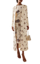 Adam Lippes Floral Embroidered Wool-Silk Sheath Midi Dress - Runway Catalog