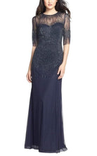 Adrianna Papell Embellished Illusion Jewel Sheath Gown - Runway Catalog