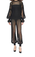 Alaïa Black Macrame Fishnet Sweater - Runway Catalog