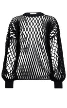 Alaïa Black Macrame Fishnet Sweater - Runway Catalog