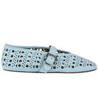 Alaïa Blue Leather Ballet Flats - Runway Catalog