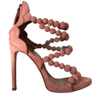 Sandales à talons hauts en daim Alaïa Bombe - Catalogue défilé