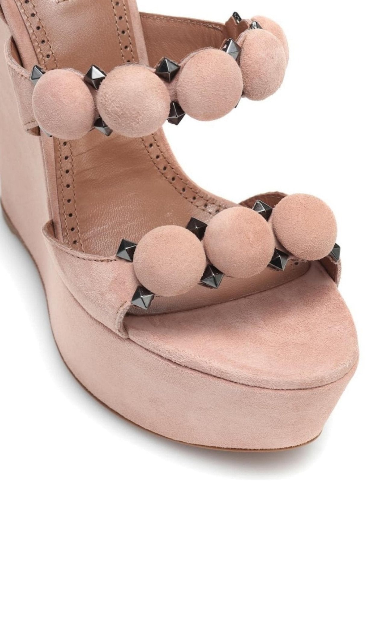 Alaïa Bombe Suede Wedge Shoes Sandals - Runway Catalog