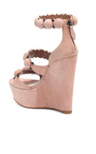 Alaïa Bombe Wildleder-Keilabsatzschuhe Sandalen – Laufsteg-Katalog