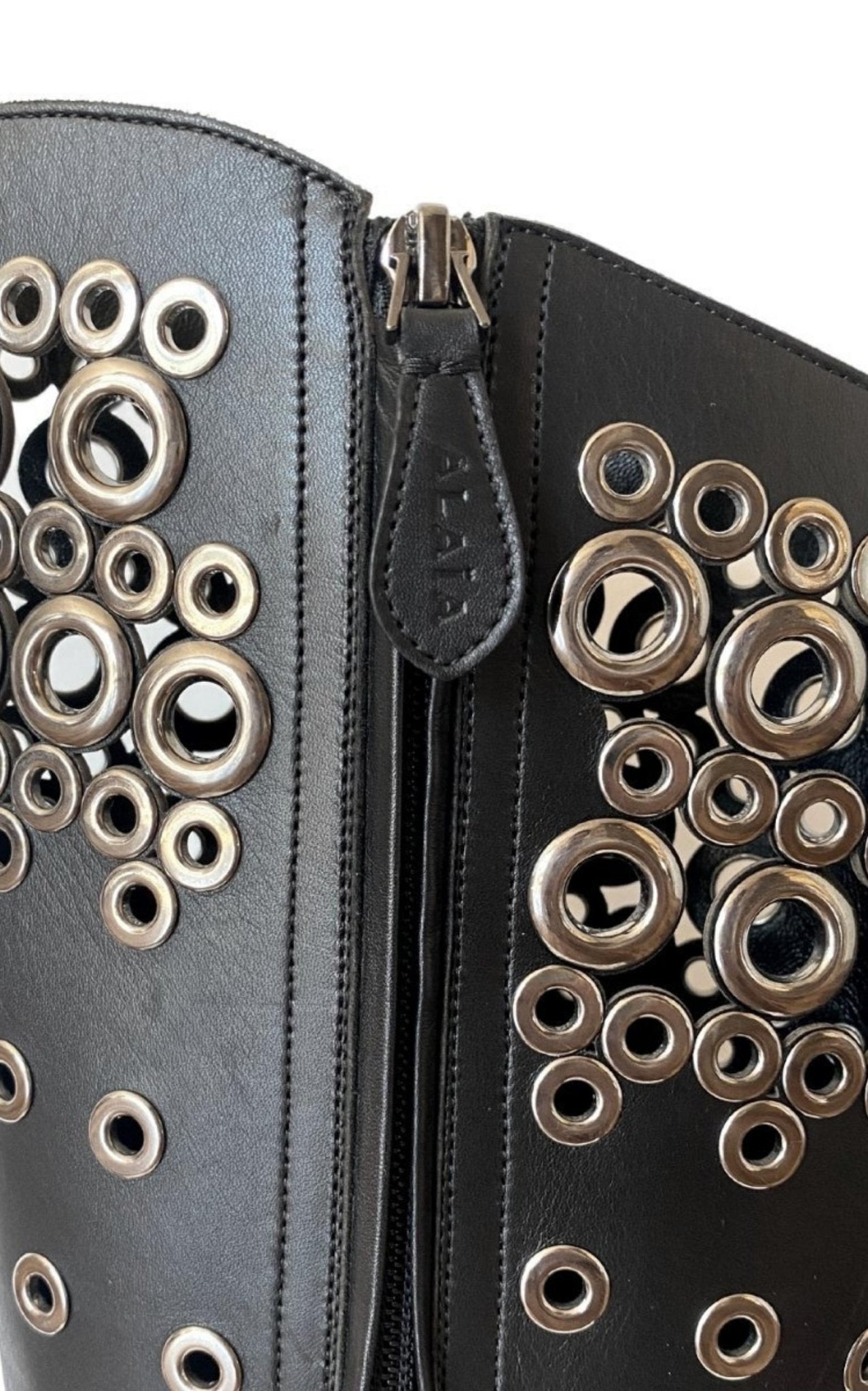 Alaïa Knee High Leather Boots - Runway Catalog