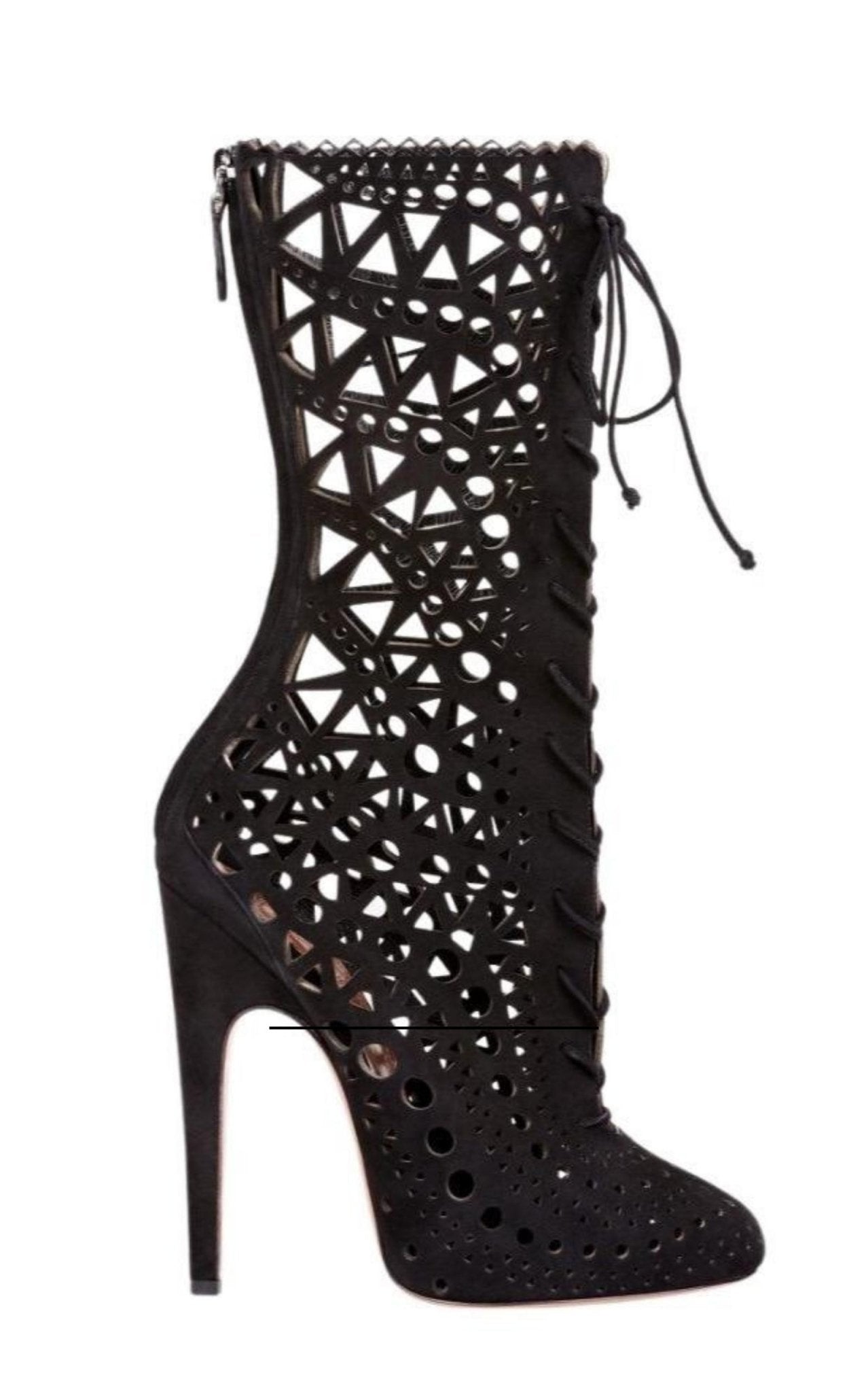 Alaïa Mid Calf Stiletto Boots - Runway Catalog