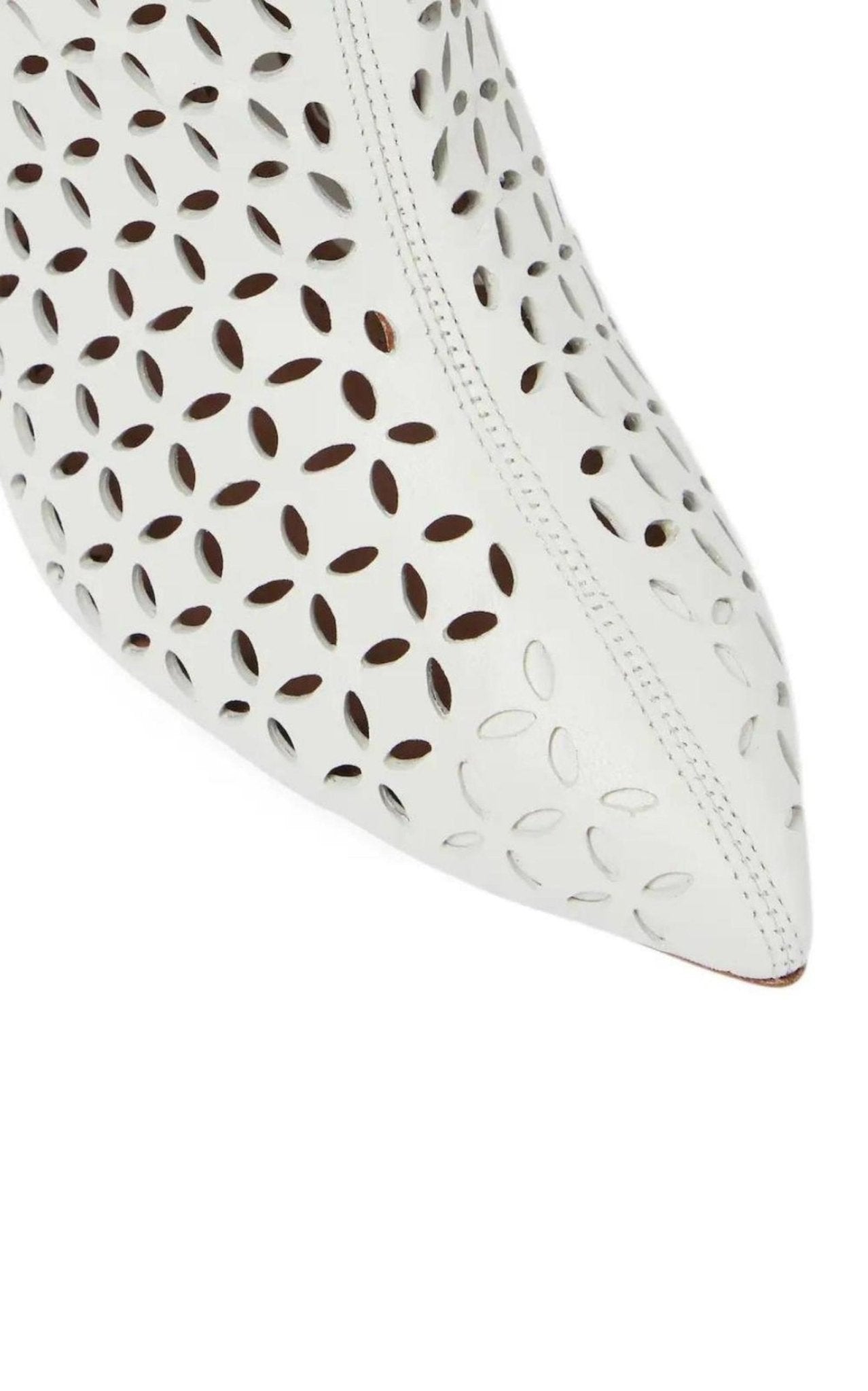 Alaïa Petal Perforated Knee Boots - Runway Catalog