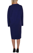 Alaïa Purple Wool Midi Dolman Long Sleeve Dress - Runway Catalog