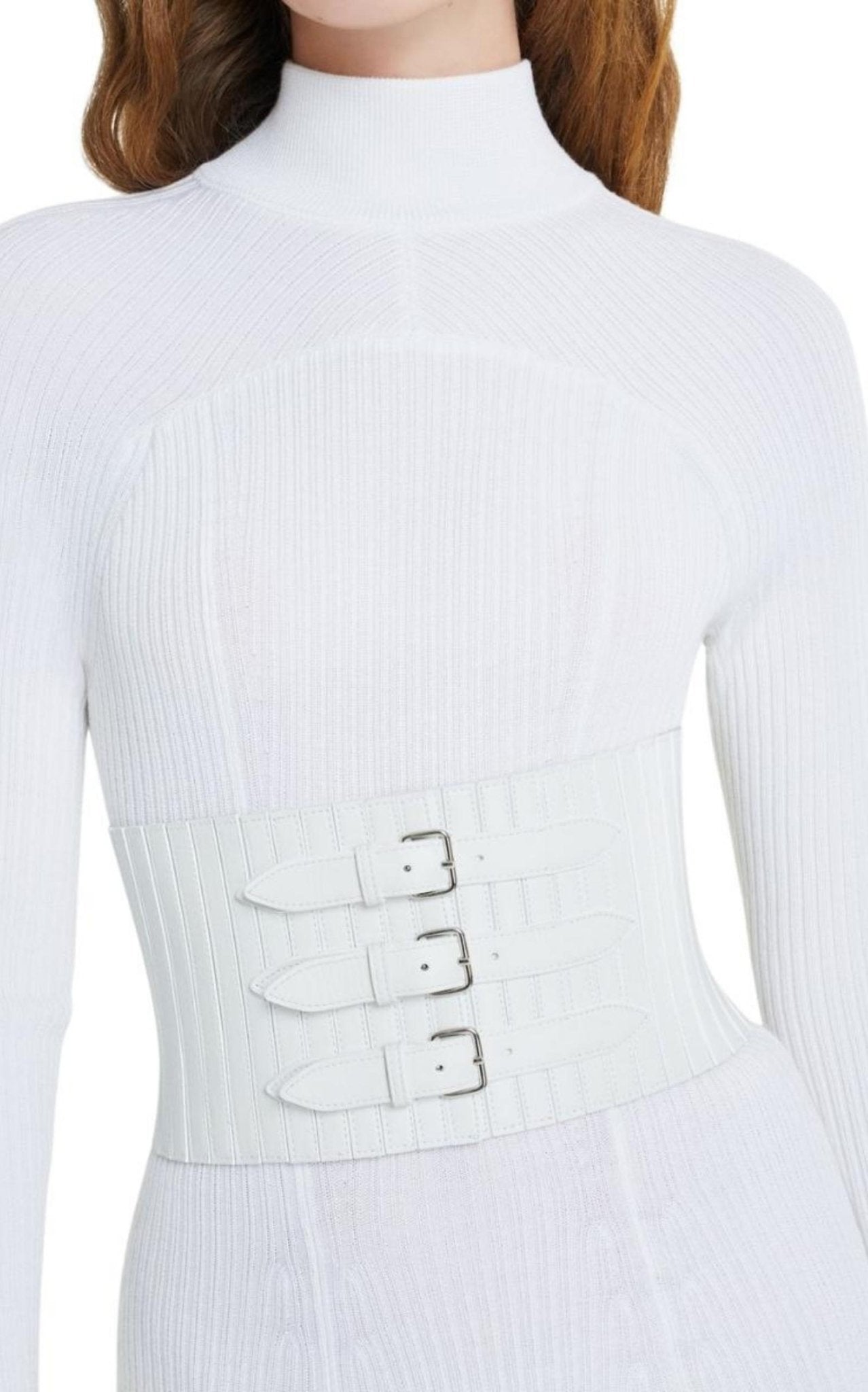 Alaïa Ribbed Stretch Corset Belt - Runway Catalog