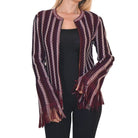 Alaïa Seamed Knit Moto Fringe Jacket - Runway Catalog