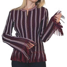 Alaïa Seamed Knit Moto Fringe Jacket - Runway Catalog