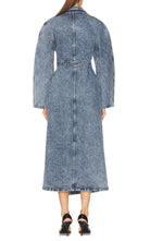 Alaïa Spiral Denim Trench Coat - Runway Catalog