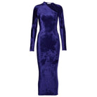 Alaïa Velvet Maxi Dress in Violet - Runway Catalog