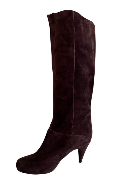 ALDO Knee High Brown Suede Boots - Runway Catalog