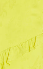 ALEJANDRA ALONSO ROJAS One Shoulder Yellow Silk Ruffle Dress - Runway Catalog