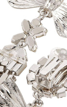 Alessandra Rich Crystal Bow Drop Clip - On Earrings - Runway Catalog