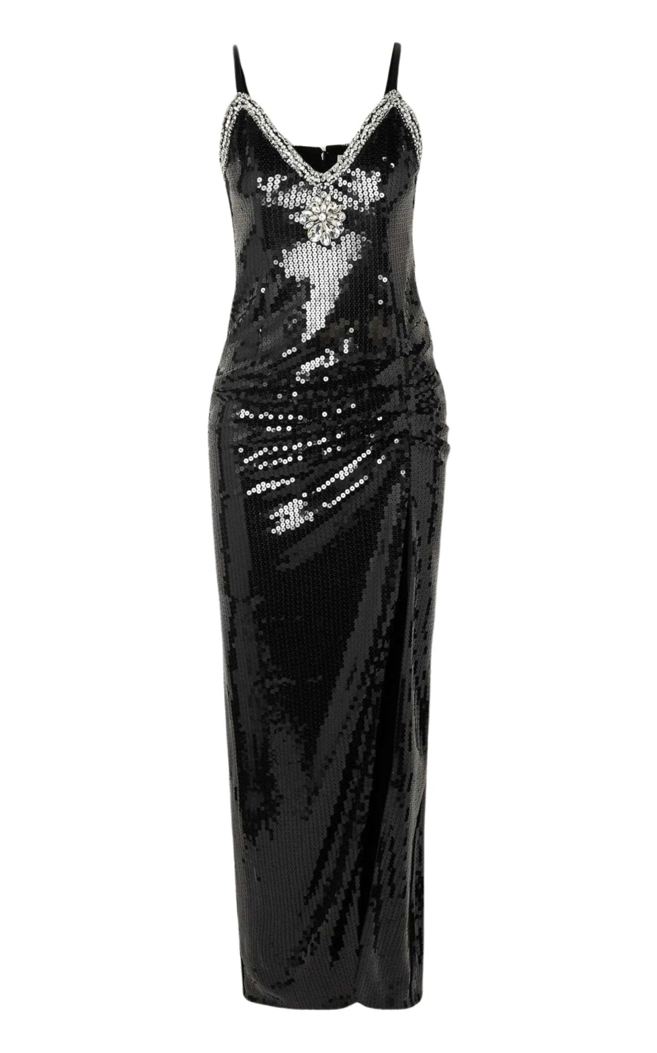 Alessandra Rich Crystal - Embellished Sequin Maxi Dress - Runway Catalog