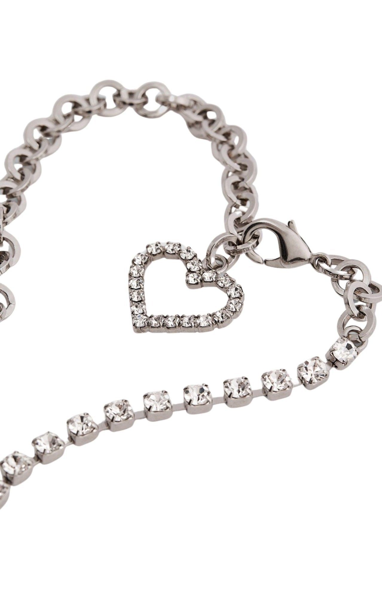 Alessandra Rich Crystal Heart Necklace - Runway Catalog