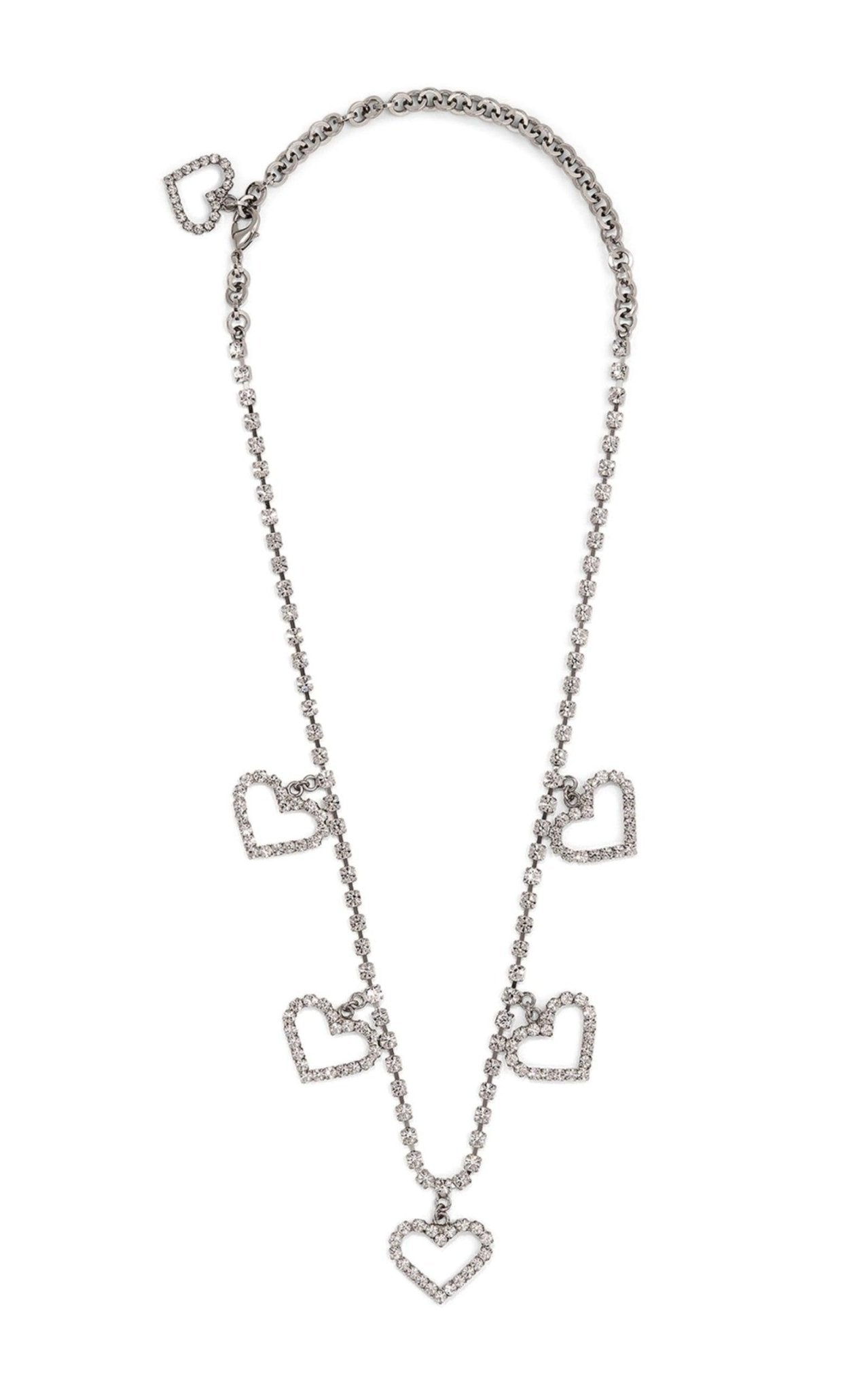 Alessandra Rich Crystal Heart Necklace - Runway Catalog