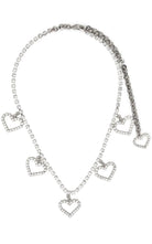Alessandra Rich Crystal Heart Necklace - Runway Catalog