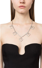 Alessandra Rich Crystal Heart Necklace - Runway Catalog