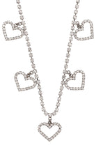 Alessandra Rich Crystal Heart Necklace - Runway Catalog