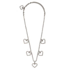 Alessandra Rich Crystal Heart Necklace - Runway Catalog