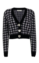 Alessandra Rich Embellished Check Mohair Cardigan - Runway Catalog